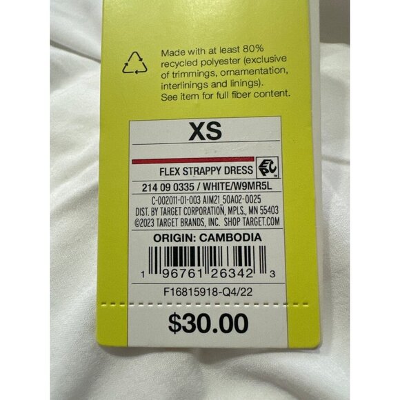 XS - Womens Flex Strappy Exercise Dress - All in Motion - White - Picture 4 of 10